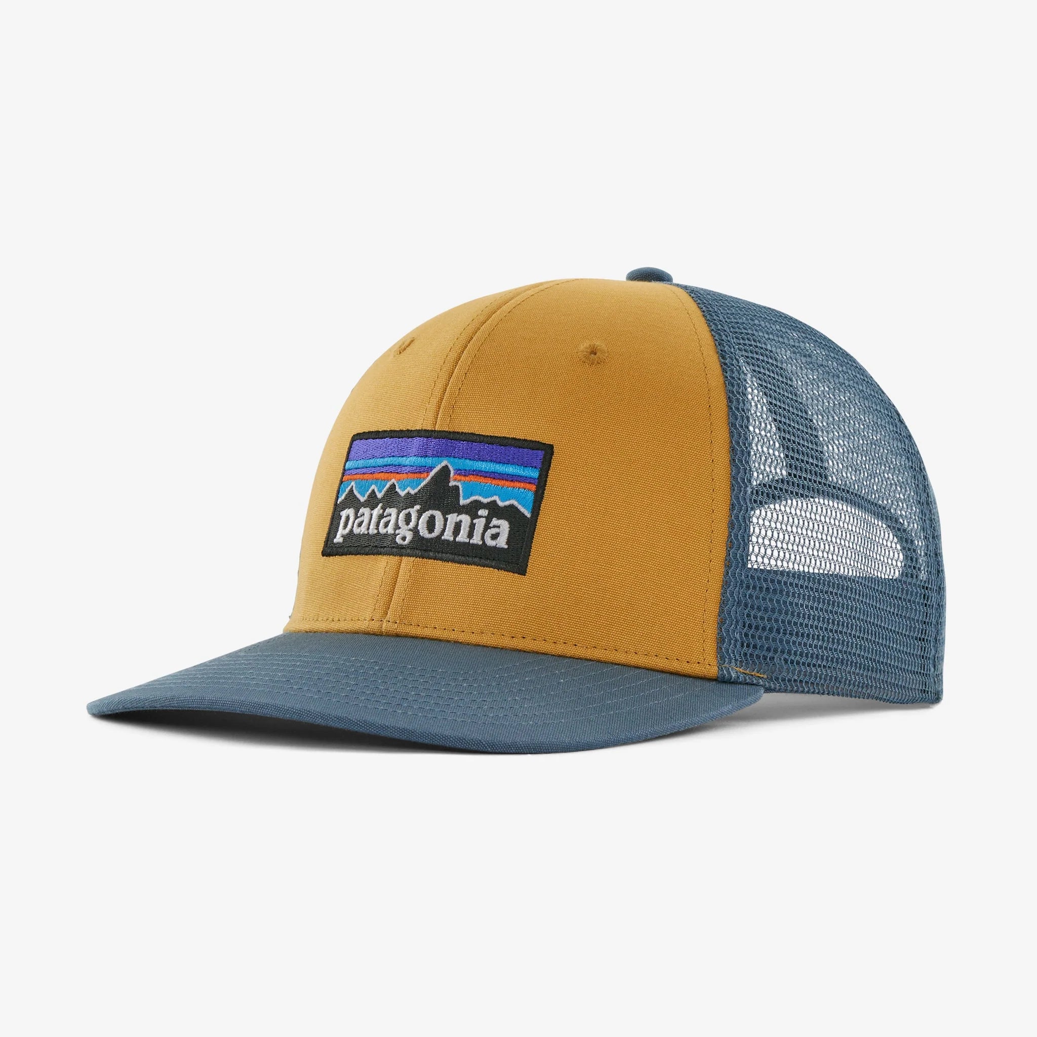Patagonia P-6 Logo Trucker Hat (Unisex) - Pufferfish Gold - Find Your Feet Australia Hobart Launceston Tasmania