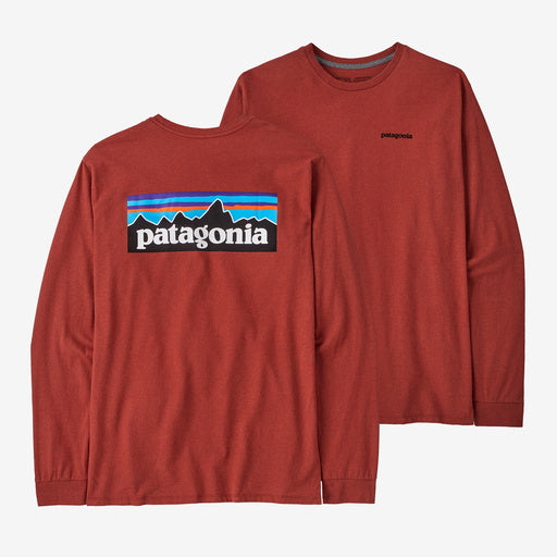 Patagonia L/S P-6 Logo Responsibili-Tee (Men's) Burl Red - Find Your Feet Australia Hobart Launceston Tasmania