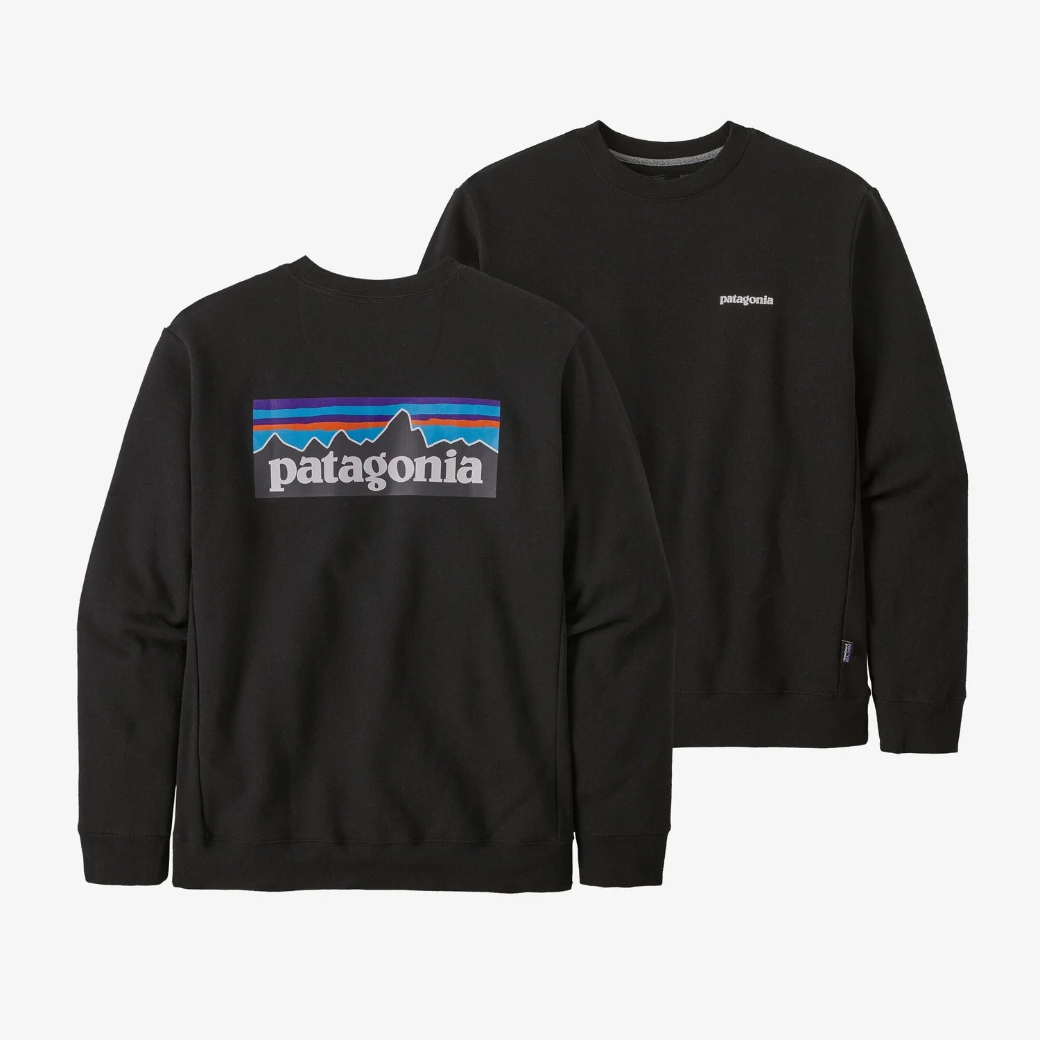 Patagonia P-6 Logo Uprisal Crew Sweatshirt (Unisex) - Black - Find Your Feet Australia Hobart Launceston Tasmania