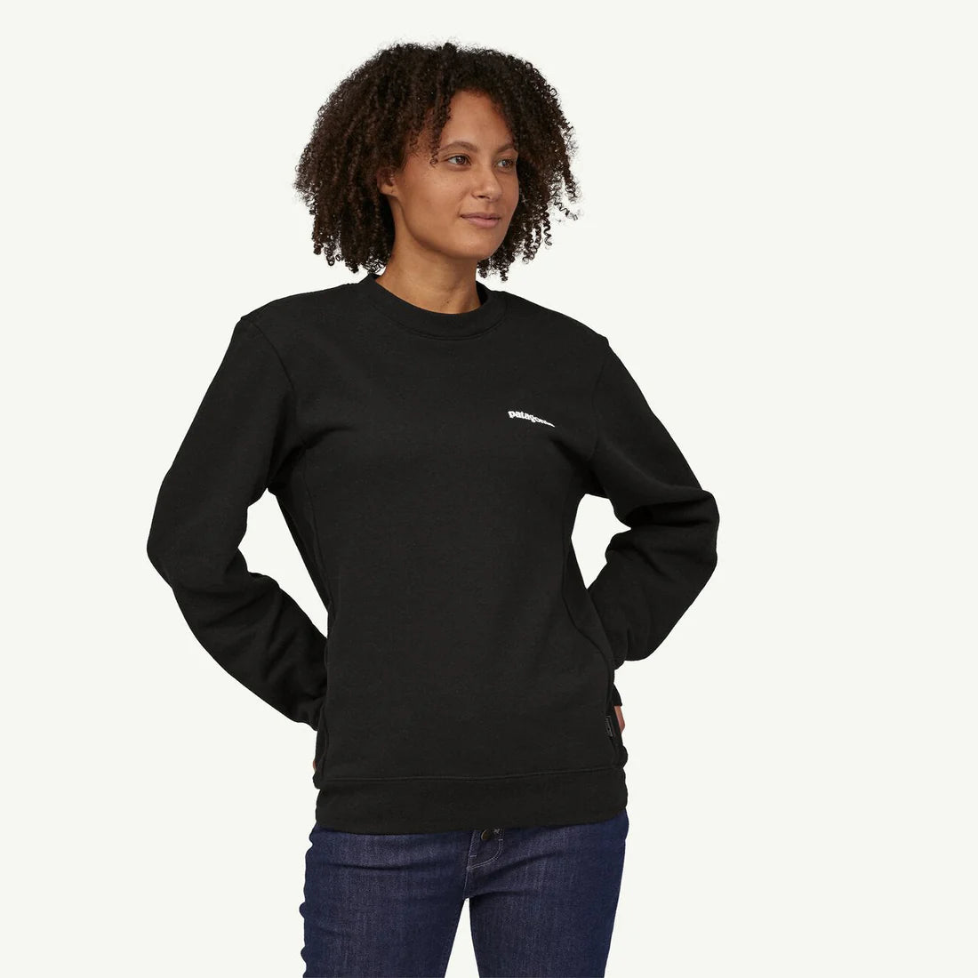 Patagonia P-6 Logo Uprisal Crew Sweatshirt (Unisex) - Black - Find Your Feet Australia Hobart Launceston Tasmania