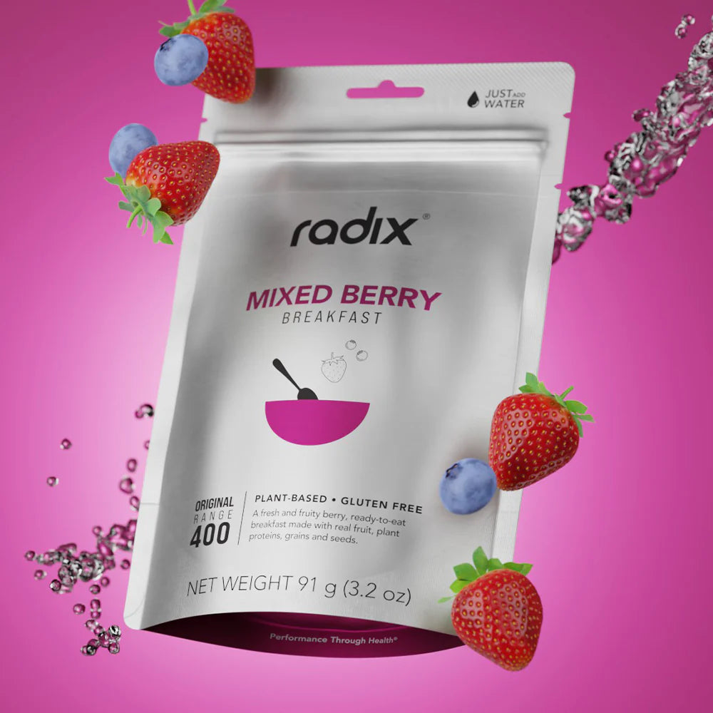 Radix Nutrition Breakfasts v9 Plant Based - 400kcal - Mixed Berry - Find Your Feet Australia Hobart Launceston Tasmania