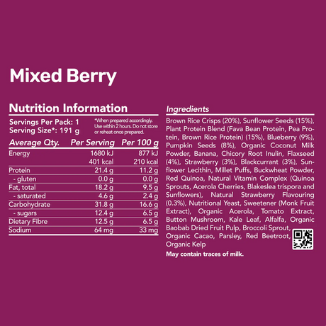 Radix Nutrition Plant Based Breakfasts Radix Nutrition