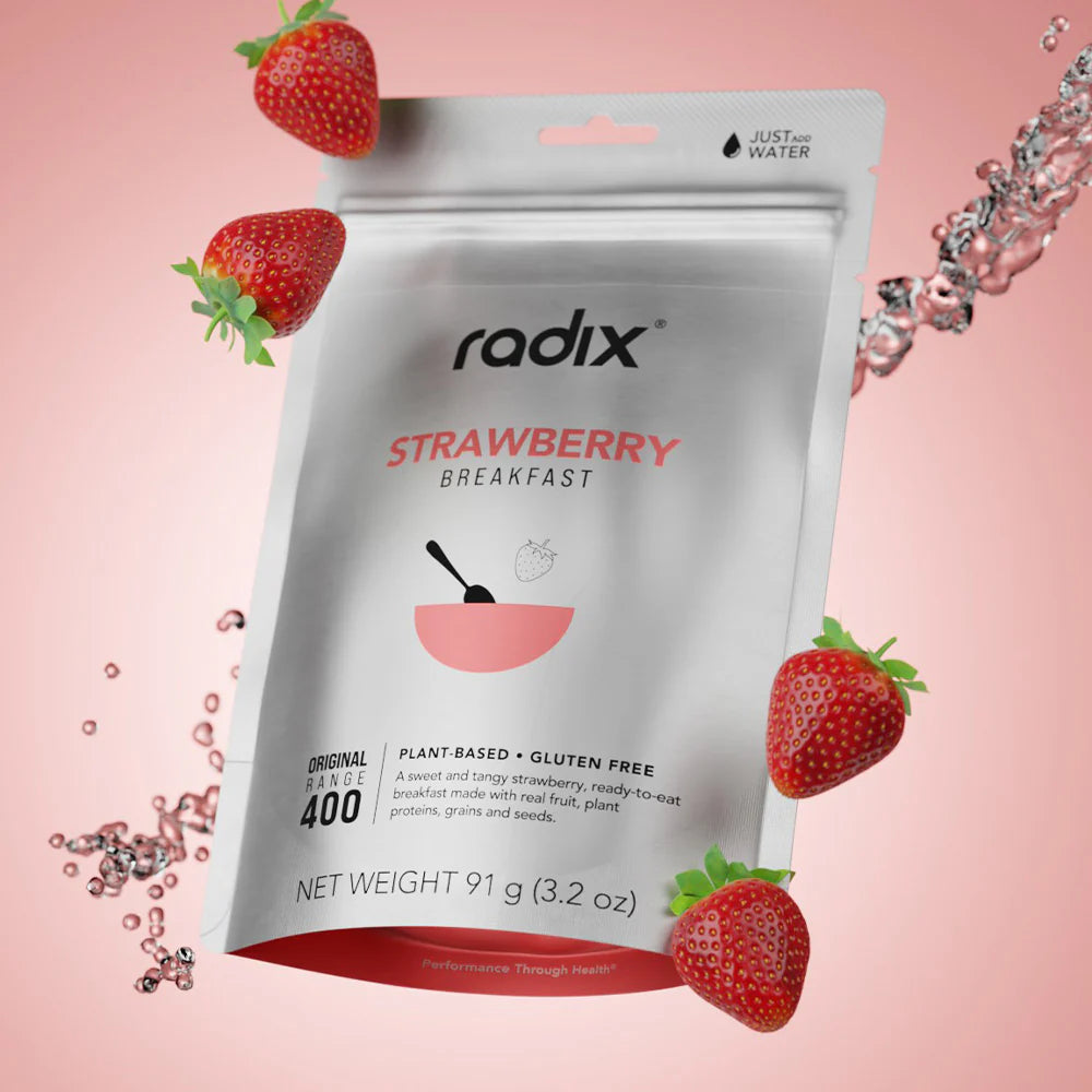 Radix Nutrition Breakfasts v9 Plant Based - 400kcal - Strawberry - Find Your Feet Australia Hobart Launceston Tasmania