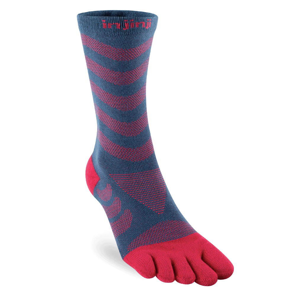 Injinji Ultra Run Crew Toesocks (Women's) Berry - Find Your Feet Australia Hobart Launceston Tasmania