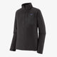 Purple puffer jacket with Patagonia logo on a white background - Patagonia R1 Air Fleece Zip-Neck (Men's) - Black