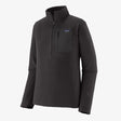 Purple puffer jacket with Patagonia logo on a white background - Patagonia R1 Air Fleece Zip-Neck (Men's) - Black