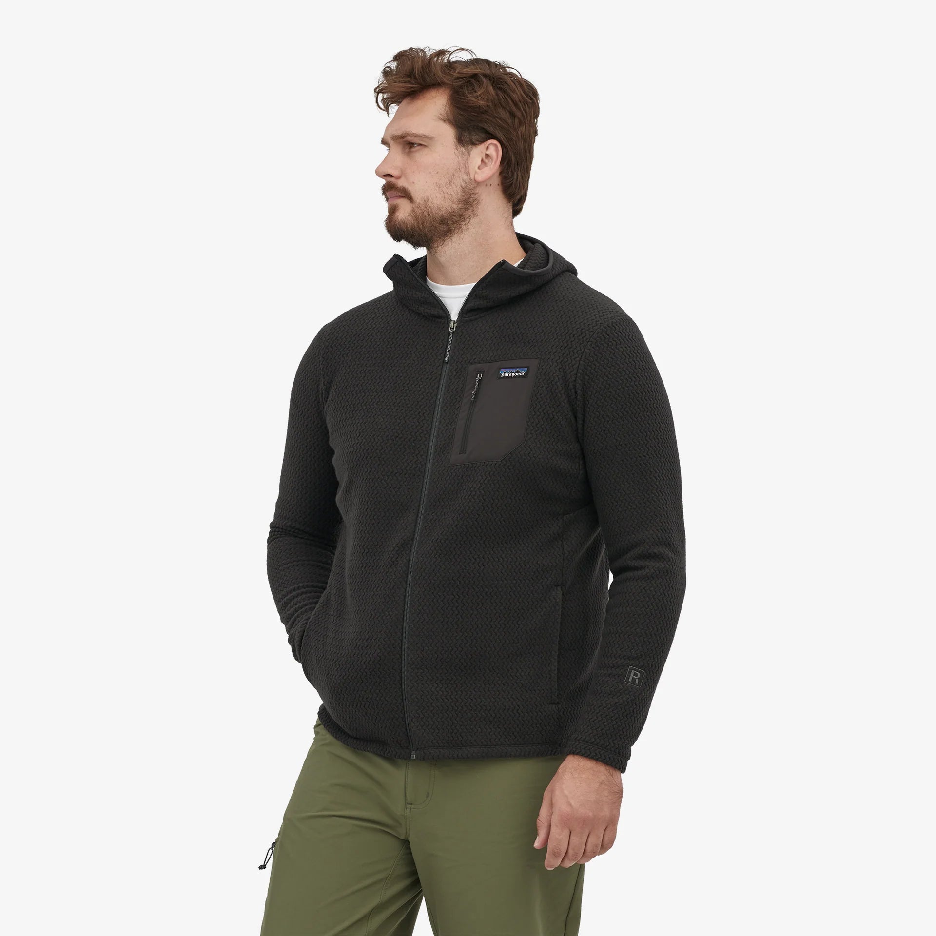 Patagonia R1 Air Full-Zip Hoody (Men's) - Black - Find Your Feet Australia Hobart Launceston Tasmania