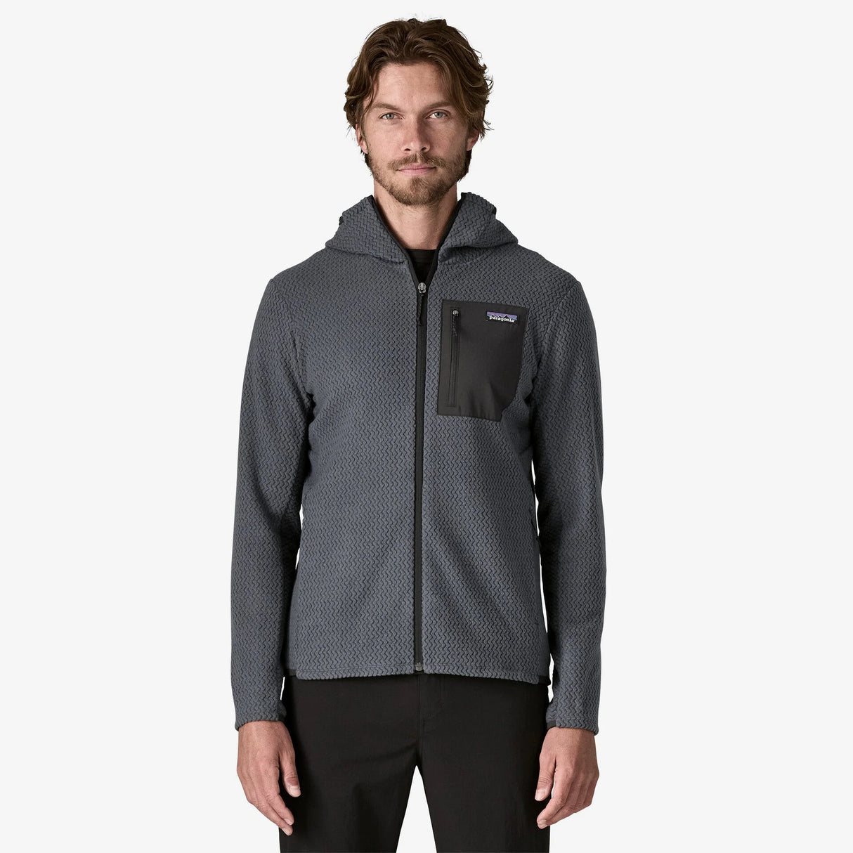 Patagonia R1 Air Fleece Full-Zip Hoody (Men's) - Smolder Blue