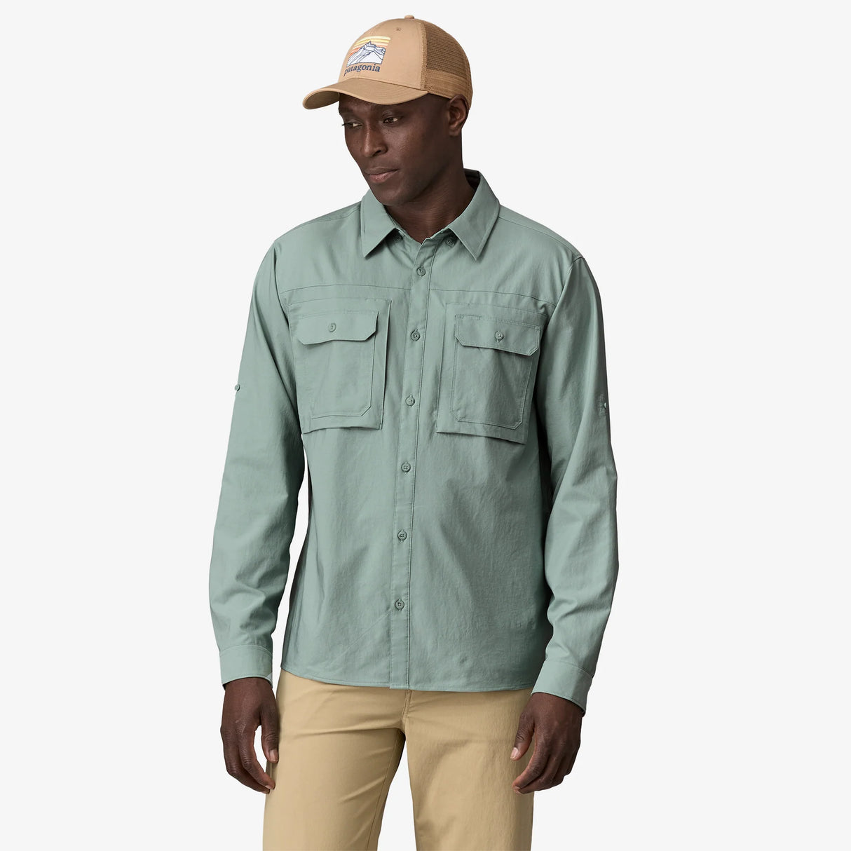 Patagonia Long-Sleeved Self-Guided Sun Shirt (Men's) - Thermal Blue - Find Your Feet Australia Hobart Launceston Tasmania