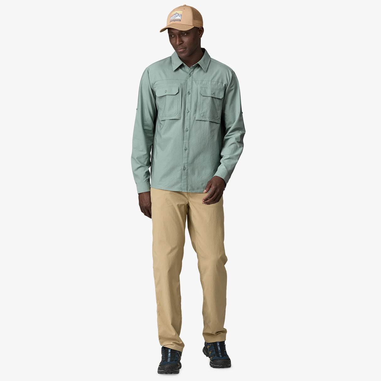 Patagonia Long-Sleeved Self-Guided Sun Shirt (Men's) - Thermal Blue - Find Your Feet Australia Hobart Launceston Tasmania