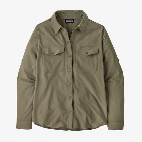 Patagonia Long-Sleeved Self-Guided Sun Shirt (Women's) - River Rock Green - Olive Green