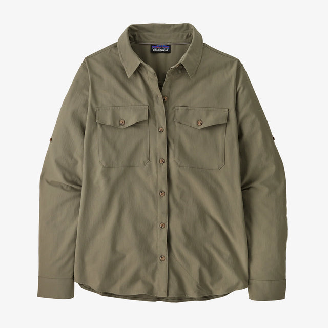 Patagonia Long-Sleeved Self-Guided Sun Shirt (Women's) - River Rock Green - Olive Green