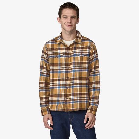 Patagonia Fjord Flannel Shirt (Men's) - Adventurer: Pufferfish Gold - Find Your Feet Australia Hobart Launceston Tasmania