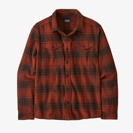 Patagonia Fjord Flannel Shirt (Men's) - Cascade: Burnished Red - Find Your Feet Australia Hobart Launceston Tasmania