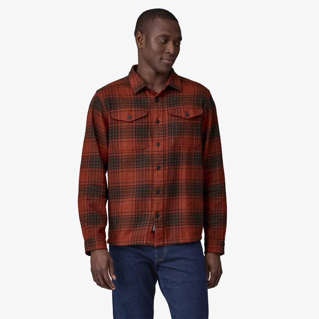 Patagonia Fjord Flannel Shirt (Men's) - Cascade: Burnished Red - Find Your Feet Australia Hobart Launceston Tasmania