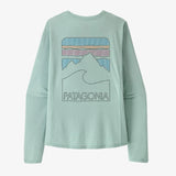 Patagonia Long-Sleeved Capilene Cool Sun Shirt - Peak Visions (Women's) - Thermal Blue - Thin Ice X-Dye
