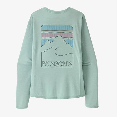 Patagonia Long-Sleeved Capilene Cool Sun Shirt - Peak Visions (Women's) - Thermal Blue - Thin Ice X-Dye