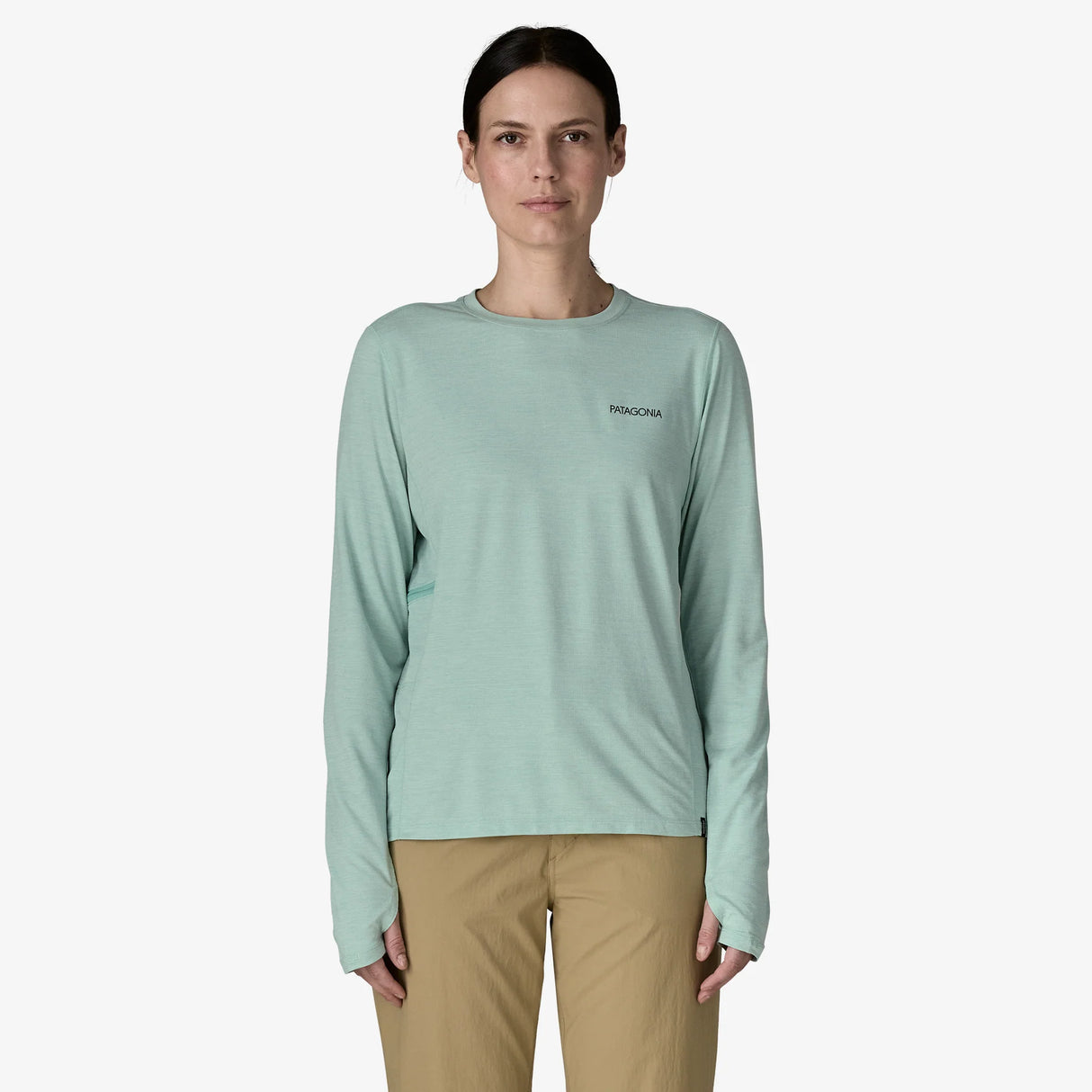 Patagonia Long-Sleeved Capilene Cool Sun Shirt - Peak Visions (Women's) - Thermal Blue - Thin Ice X-Dye