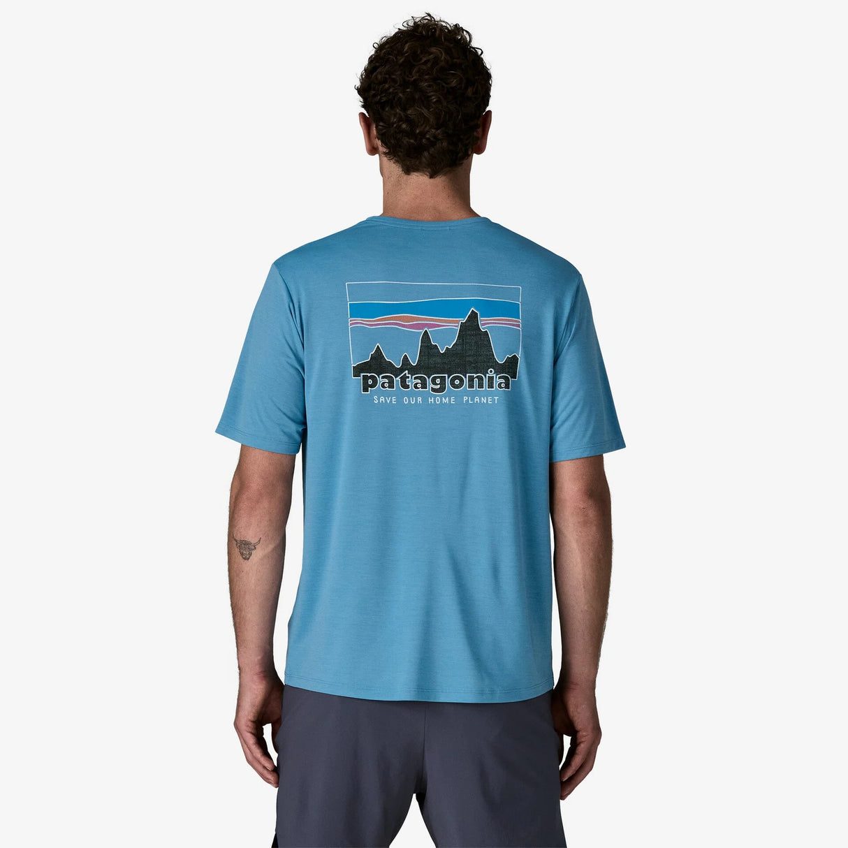 Patagonia Capilene Cool Daily Shirt '73 Skyline (Men's) - Shore Blue/Light Shore Blue X- Dye
