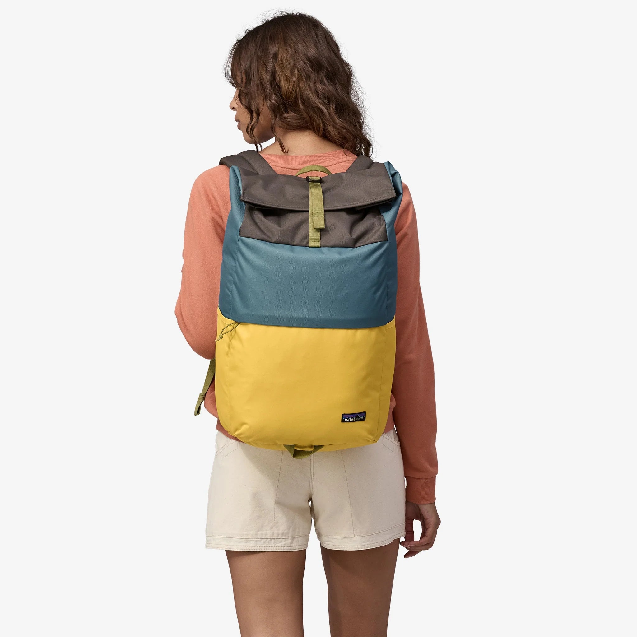 Patagonia Fieldsmith Roll-Top Pack 30L - Patchwork: Surfboard Yellow w/Abalone Blue - Find Your Feet Australia Hobart Launceston Tasmania