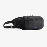 Black waist bag with Patagonia logo on a white background - Patagonia Terravia Hip Pack 4L - Black