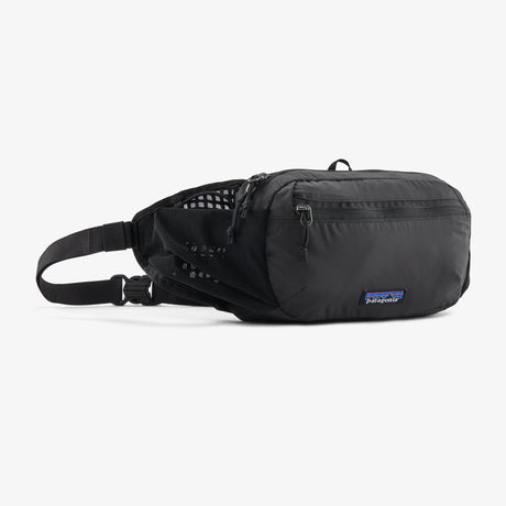 Black waist bag with Patagonia logo on a white background - Patagonia Terravia Hip Pack 4L - Black