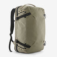 Khaki backpack with black straps on a white background - Patagonia Black Hole MLC Pack 45L - Weathered Stone