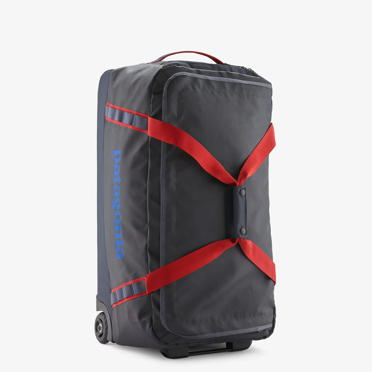 Patagonia Black Hole Wheeled Duffel 70L - Smolder Blue w/Amanita Red