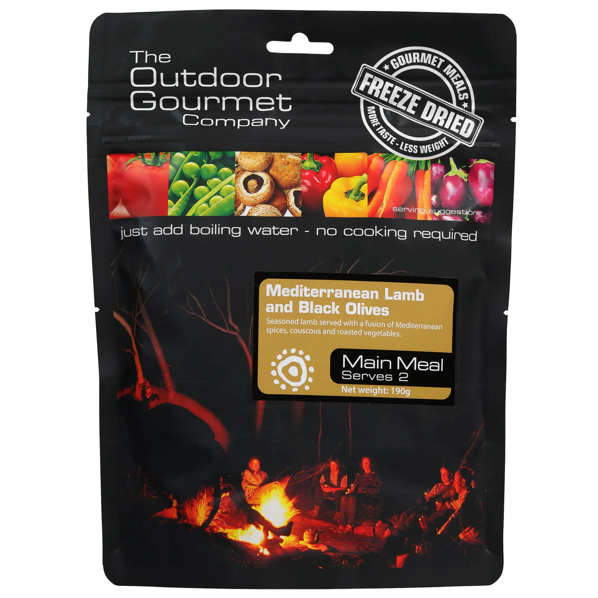 The Outdoor Gourmet Company Meals - Mediterranean Lamb w/ Black Olives