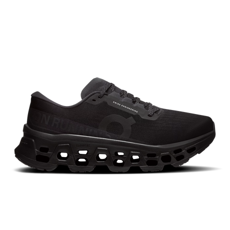 On Cloudmonster 3 Shoes (Women's) - Black/Black