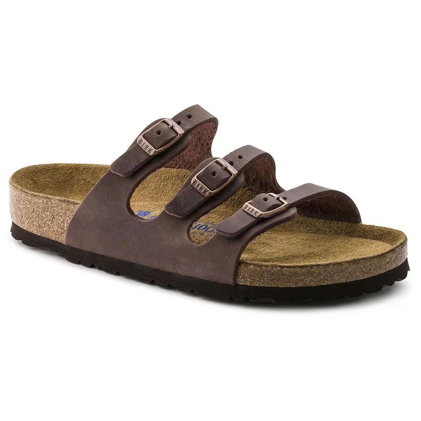 Birkenstock Florida SFB Oiled Leather/Suede (Women's) - Habana - Find Your Feet Australia Hobart Launcdeston Tasmania