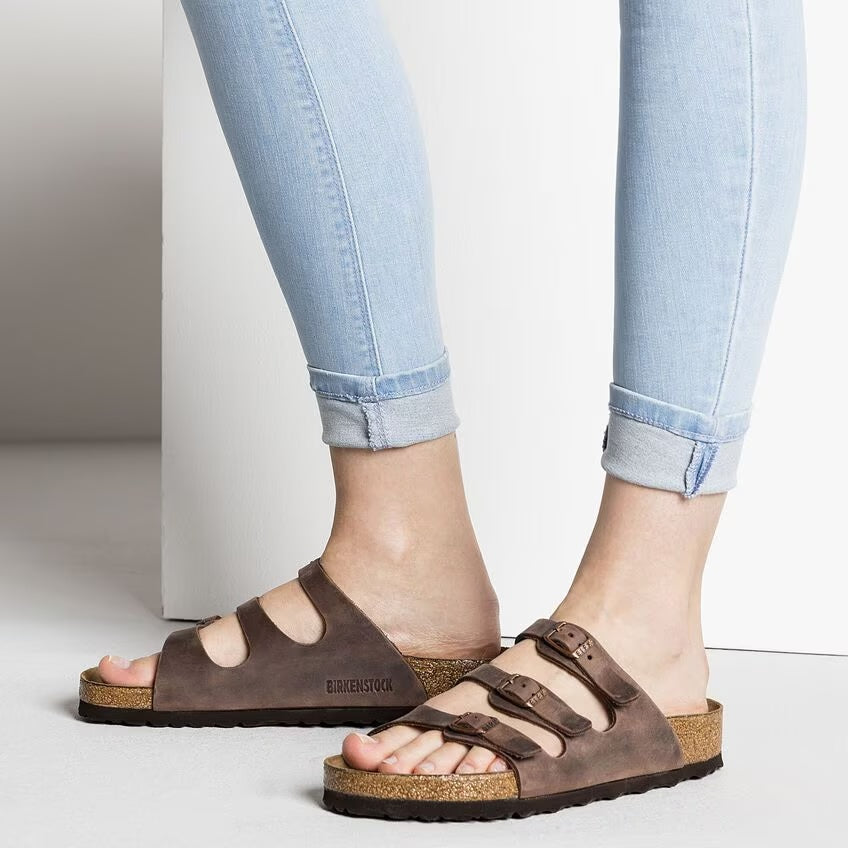 Birkenstock Florida SFB Oiled Leather/Suede (Women's) - Habana - Find Your Feet Australia Hobart Launcdeston Tasmania