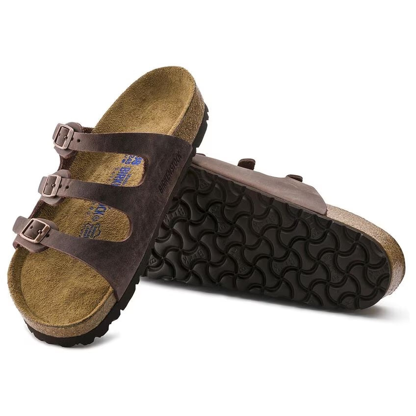 Birkenstock Florida SFB Oiled Leather/Suede (Women's) - Habana - Find Your Feet Australia Hobart Launcdeston Tasmania