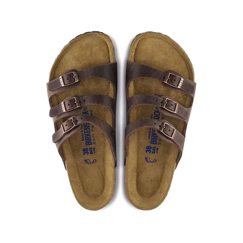 Birkenstock Florida SFB Oiled Leather/Suede (Women's) - Habana - Find Your Feet Australia Hobart Launcdeston Tasmania