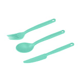 Sea To Summit Camp Cutlery - 3 Piece - Cabbage - Teal - Cyan - Blue