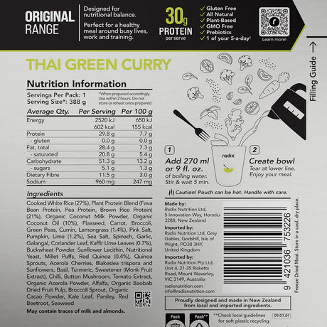 Radix Nutrition Plant Based Meals Radix Nutrition