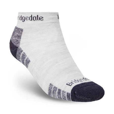 Bridgedale Hike Lightweight Performance Ankle Socks (Men's) - Silver/Navy - White - Navy Blue