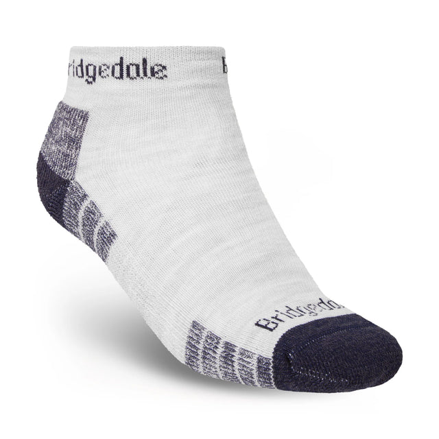 Bridgedale Hike Lightweight Performance Ankle Socks (Men's) - Silver/Navy - White - Navy Blue