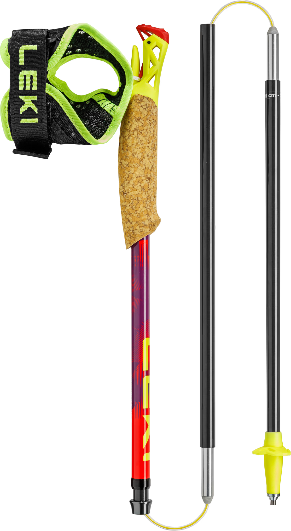 Leki Ultratrail FX.One Superlite Trail Running Poles - Bright Red/Violet/Neon Yellow