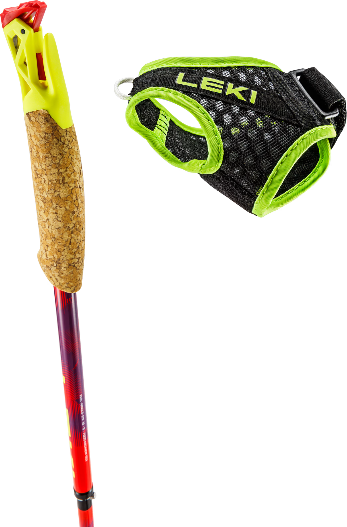 Leki Ultratrail FX.One Superlite Trail Running Poles - Bright Red/Violet/Neon Yellow