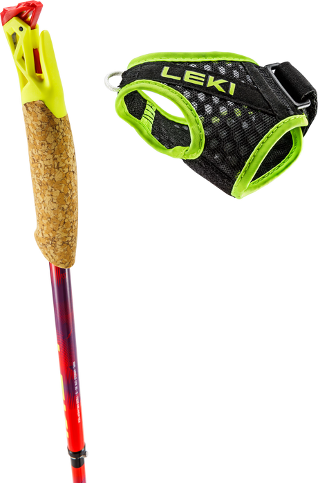 Leki Ultratrail FX.One Superlite Trail Running Poles - Bright Red/Violet/Neon Yellow
