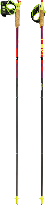 Leki Ultratrail FX.One Superlite Trail Running Poles - Bright Red/Violet/Neon Yellow