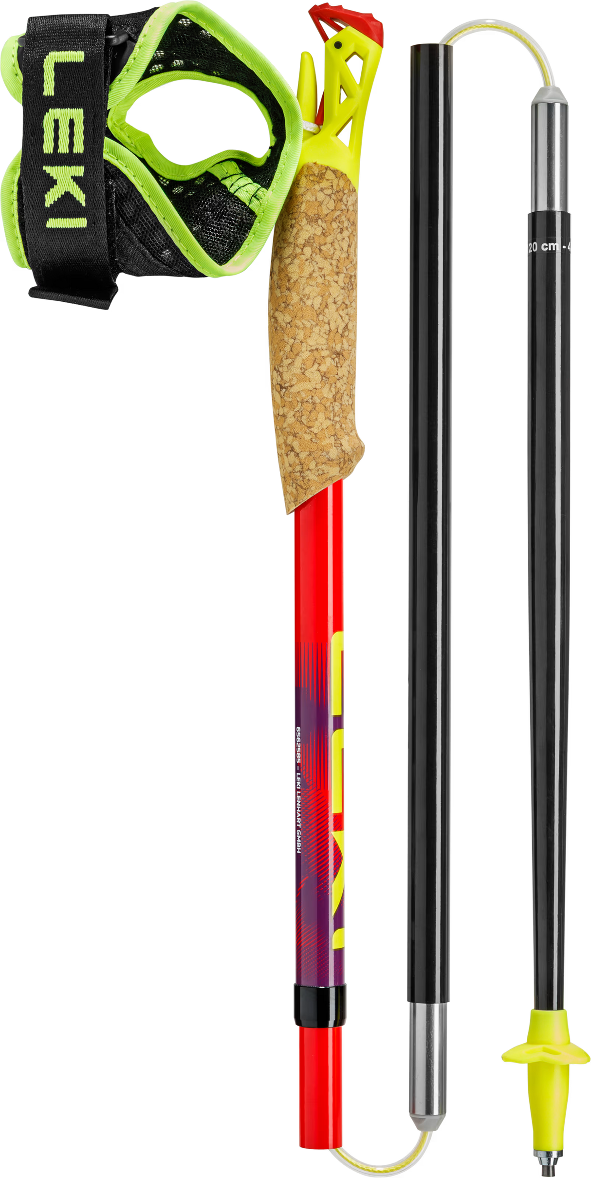 Leki Ultratrail FX.One Trail Running Poles - Bright Red/Violet/Neon Yellow