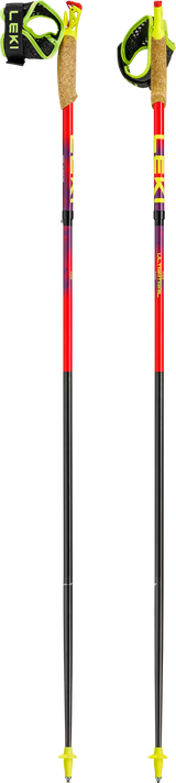 Leki Ultratrail FX.One Trail Running Poles - Bright Red/Violet/Neon Yellow