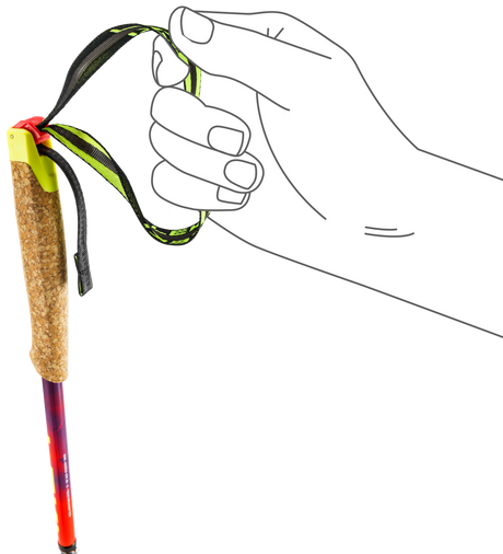 Leki Leki Neotrail Pro FX.One Superlite Trail Running Poles - Bright Red/Violet/Neon Yellow