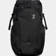 Black backpack with a brand logo on a light gray background - On Trail Pack 20L - Black
