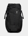 Black backpack with a brand logo on a light gray background - On Trail Pack 20L - Black