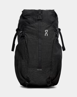 Black backpack with a brand logo on a light gray background - On Trail Pack 20L - Black