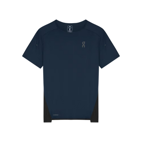 Navy blue t-shirt with a brand logo on a white background - On Performance-T (Men's) - Navy/Black