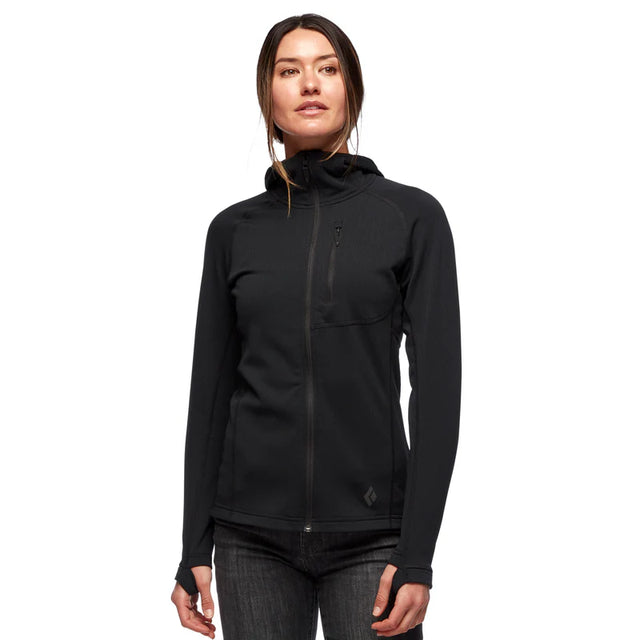 Black Diamond Coefficient Fleece Hoody (Women's) - Black